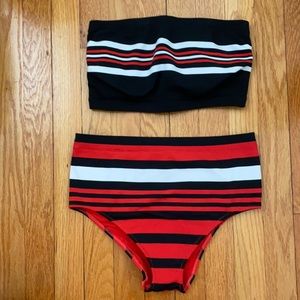 ❤️Aerie Multi Colored Stripe Bikini🖤